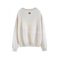 Jersey de lana y alpaca Crudo