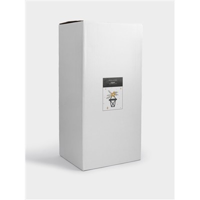 Снежный фонарь, 27 см, с подсветкой, акрил, серебристый, Ель с летающими блестками, Event