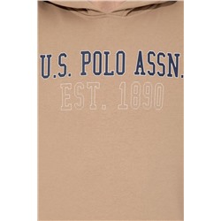 Erkek Camel Kapüşonlu Sweatshirt