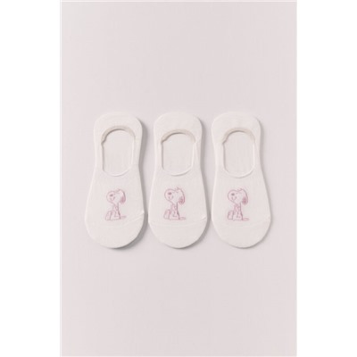 Pack 3 calcetines invisibles estampado Snoopy