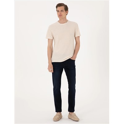 Koyu Lacivert Slim Fit Jean Pantolon