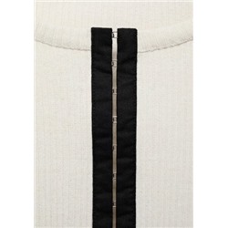 Cárdigan algodón cierre contraste