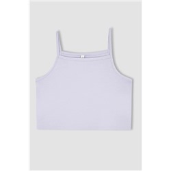 Defacto Kız Çocuk Crop Askılı Atlet X5062A622SM