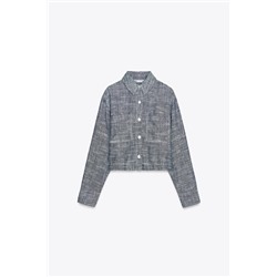 CAMISA CROP BOLSILLOS