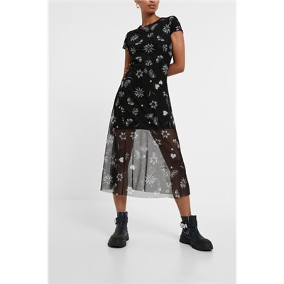 Vestido midi floral