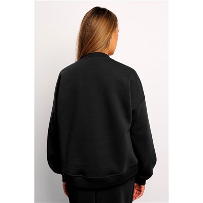 Свитшот худи оверсайз кофта с начесом 387BLK