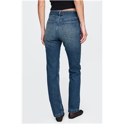 High Rise Belted '90s Slim Straight Jeans