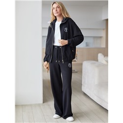 Прямые брюки из петельчатого футера-трехнитки