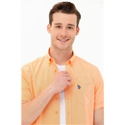 Erkek Turuncu Kısa Kollu Gömlek