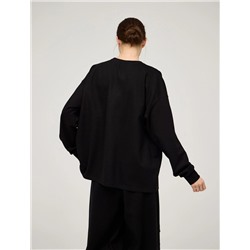 Черный концептуальный свитшот из хлопка