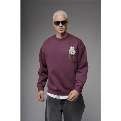 Худи  лабубу бордо