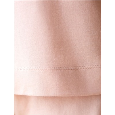 Свободная футболка с V-вырезом и цельнокроеным рукавом из 100% хлопка