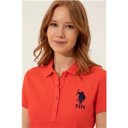 Kadın Kırmızı Basic Polo Yaka Tişört