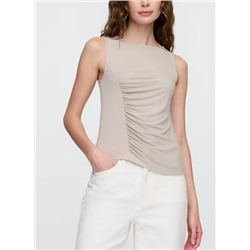 Asymmetrical Ruched Tank Top