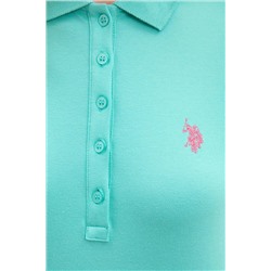 Kadın Mint Basic Polo Yaka Tişört