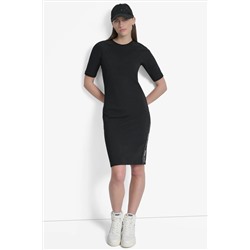 BODYCON DRESS WITH LOGO TAPING