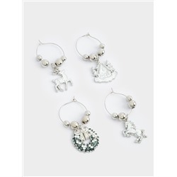 Подвеска для бокала, 4 шт, металл/стразы, Аттрибуты Нового года, Horse