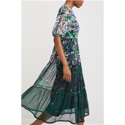 Vestido midi volantes