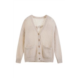 Cárdigan de mohair Crudo