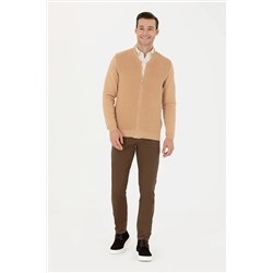 Erkek Kum Melanj Basic Triko Hırka