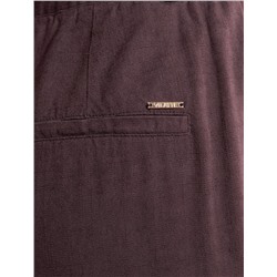 Свободные брюки палаццо на эластичном поясе изо льна с вискозой