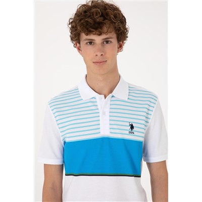 Erkek Regular Fit Polo Yaka Turkuaz Tişört