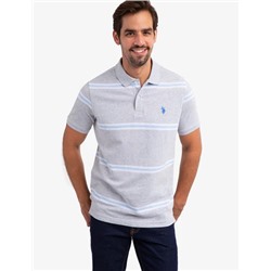 11A728-3Z00A  OMBRE STRIPE PIQUE POLO SHIRT