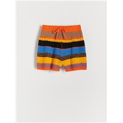Shorts aus Strukturjersey