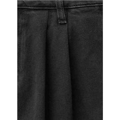 Jeans wide leg pinzas