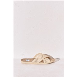 Sandalia tiras efecto rafia