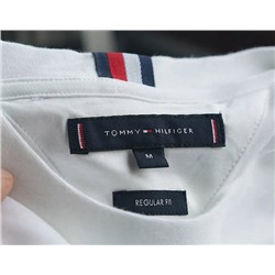 Мужская футболка с вышитыми буквами бренда на груди Tommy Hilfige*r   ОРИГИНАЛ!