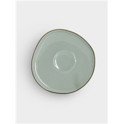 Чашка с блюдцем, 90 мл, зелёная, Organica