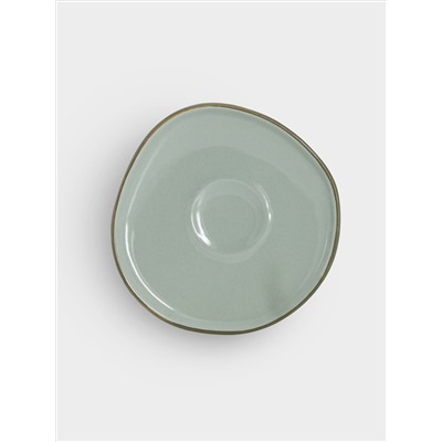 Чашка с блюдцем, 90 мл, зелёная, Organica