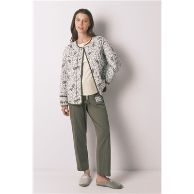Chaqueta acolchada estampado Paisley