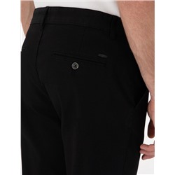 Siyah Slim Fit Kanvas Pantolon