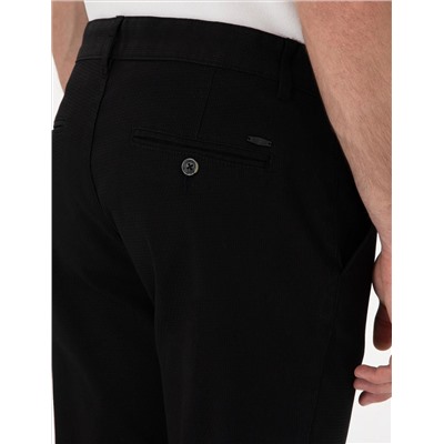 Siyah Slim Fit Kanvas Pantolon