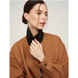 Терракотовый бомбер с воротником