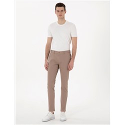 Vizon Slim Fit Beli Lastikli Kanvas Pantolon