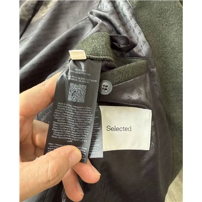 Полупальто из шерстяной ткани  Selecte*d