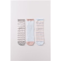 Pack 3 calcetines cortos estampados variados y lurex