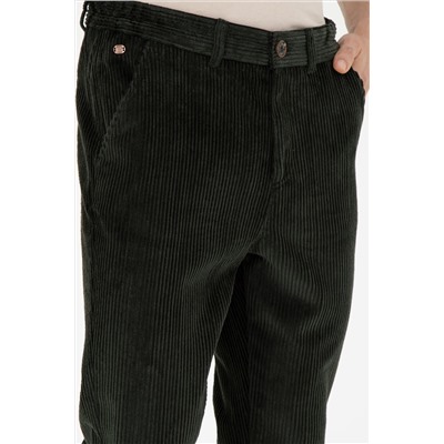 Erkek Koyu Yeşil Kanvas Pantolon