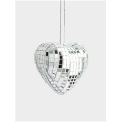 Игрушка елочная, 3х5 см, пенопласт/стекло, Сердце, Event