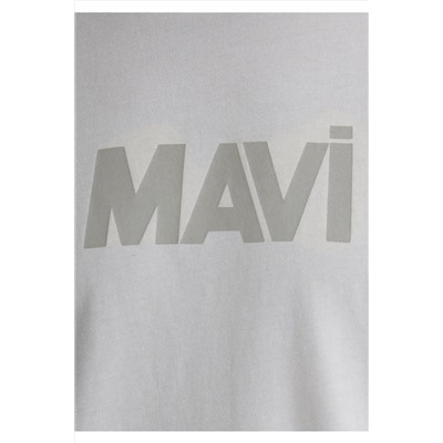 Mavi Logo Baskılı Gri Erkek T-shirt M066846-70080