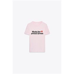 SLOGAN RIPPED COTTON T-SHIRT