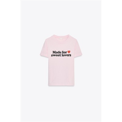 SLOGAN RIPPED COTTON T-SHIRT