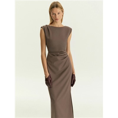 Платье со сборками, PL1678/trufel