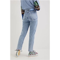 Vaquero Straight cropped japonés