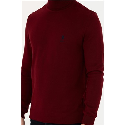 Erkek Bordo Basic Kazak