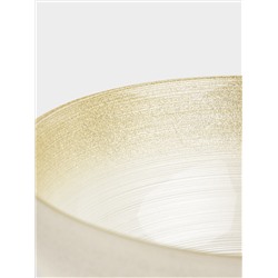 Ваза для фруктов, 24х18 см, на ножке, стекло, молочная/шампань, Marbella