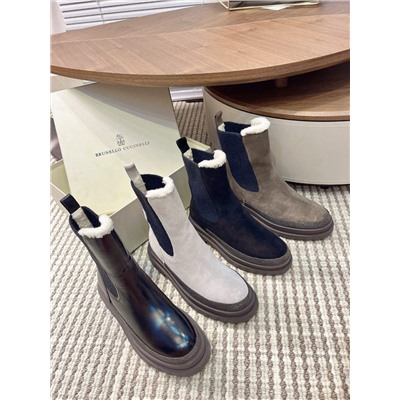 Осенне-зимние бархатные ботинки "Челси"   БРУНЕЛЛО КУЧИНЕЛЛ*И
